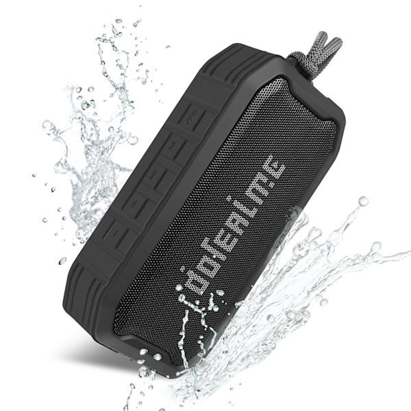Den nya W02 Bluetooth-högtalaren är IP67,-border Multifunktionell（Svart）