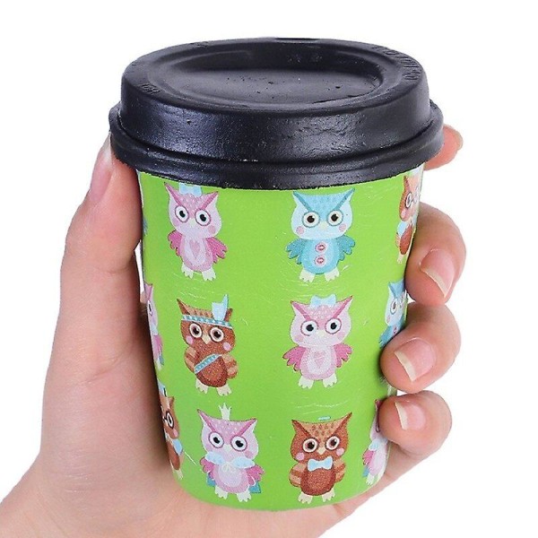 Simuleringskaffe Kopp Squishy Stressavlastare Squishy Långsamt Stigande Kläm Leksaker För Barn Vuxna 10*8 Cm