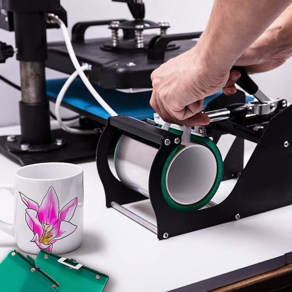 Nye krusklemmefiksturer kopsæt 15 Oz og 11 Oz DIY Værktøj Varmeoverførsel Grøn Silikone Holdbar Udskrivning 3D Sublimation