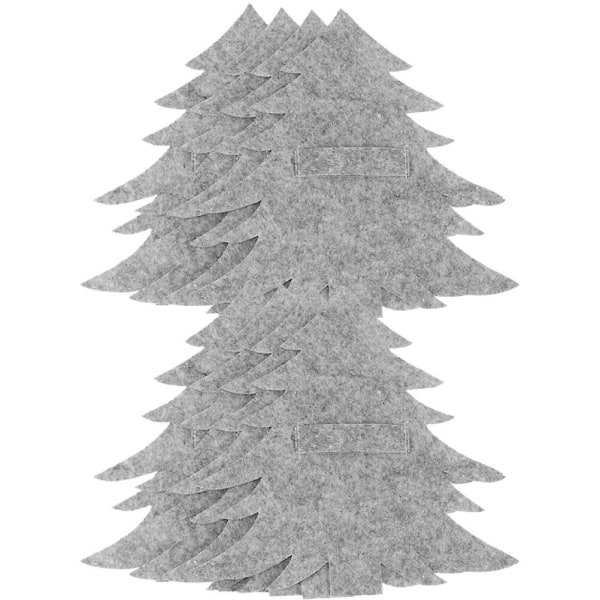 8-pack julgransdesign bestickpåse Julbestickpåse Julgransdekoration (20.00X20.00X0.20CM, grå)