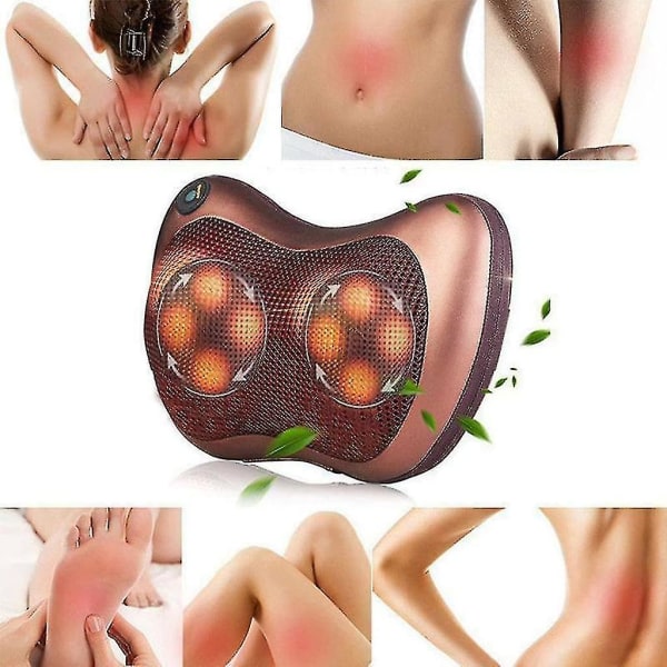 Massagekudde Massager Shiatsu Bekväm Nacke Axel Auto Infraröd Värme