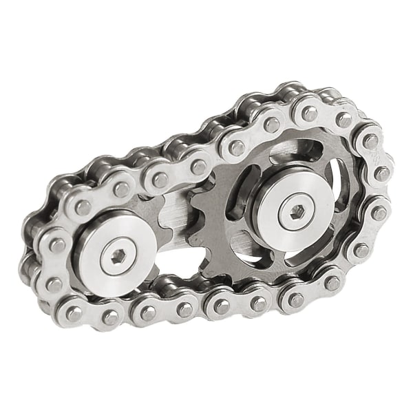 Gyro Sprockets Kæder Svinghjul Landevejscykel Spinner Fingerspids Metal Legetøj Gear（sølvsort）