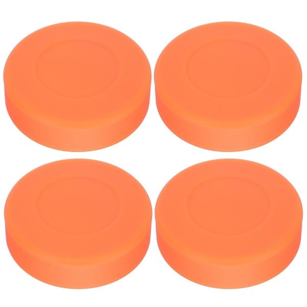 4-pakke hockeypuck gummi hockeypuck hockeytreningsutstyr (7x7 cm, oransje)
