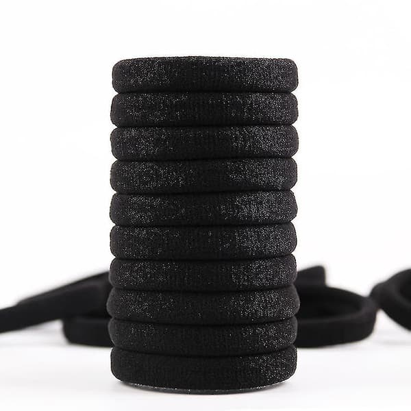 Svart elastiskt tyghårband Scrunchie hårslips ringrep