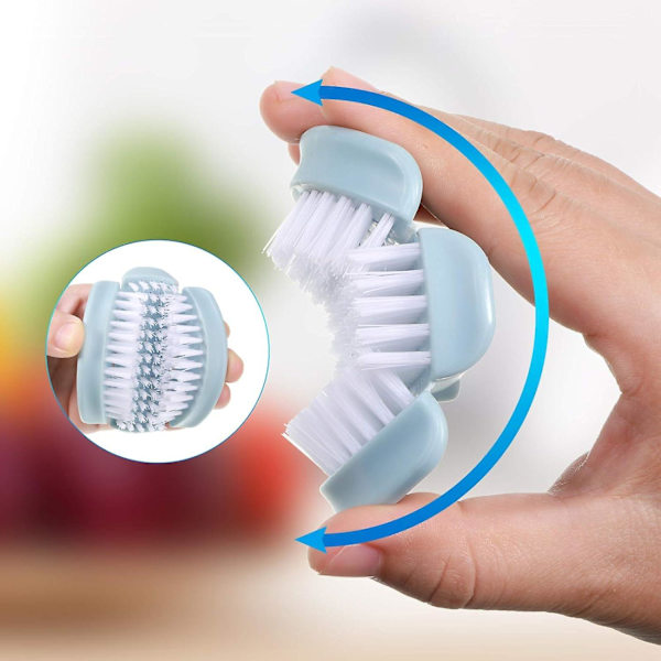 3 stycken flexibla frukt- och grönsaksborste Veggie Tough Scrubber Nylon Borstborste