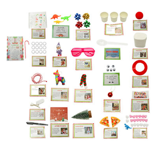 Elf Props Kit 24 dagar av julen Elf-aktiviteter Elf Countdown Present Kids