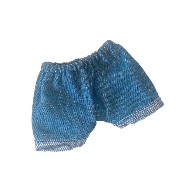 Dukke blå bukser Fint håndværk Dekorativ udsøgt dukke børnehave tøj hat til husholdningen（D）