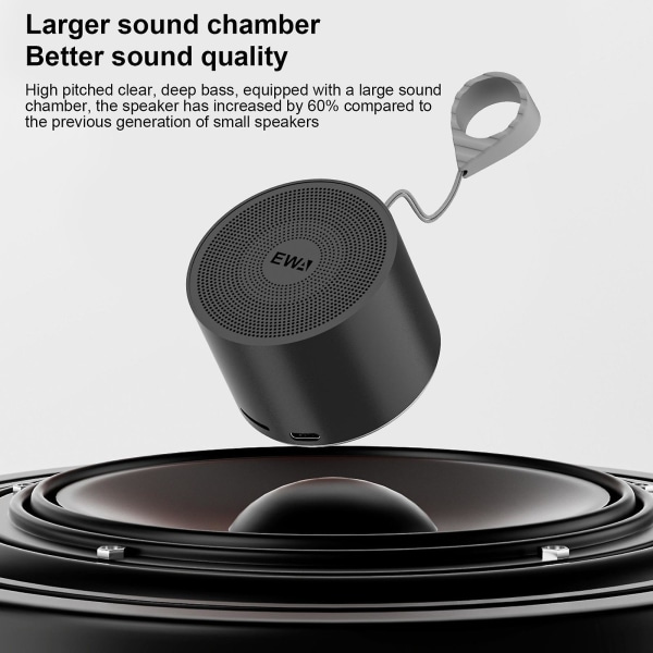 Bluetooth-högtalare Trådlös subwoofer Bärbar Utomhus Ryggsäck Liten högtalare Metall Små stålkanoner FAN0463（Svart）