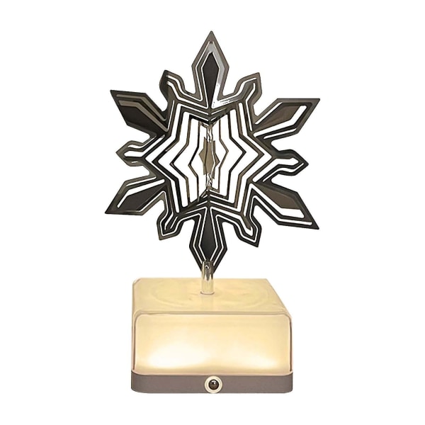 Julelys Stereo Roterende Lys Soverom Dekorasjon Dekorasjon Dekorative Elementer Lading Bordlampe Feriegave