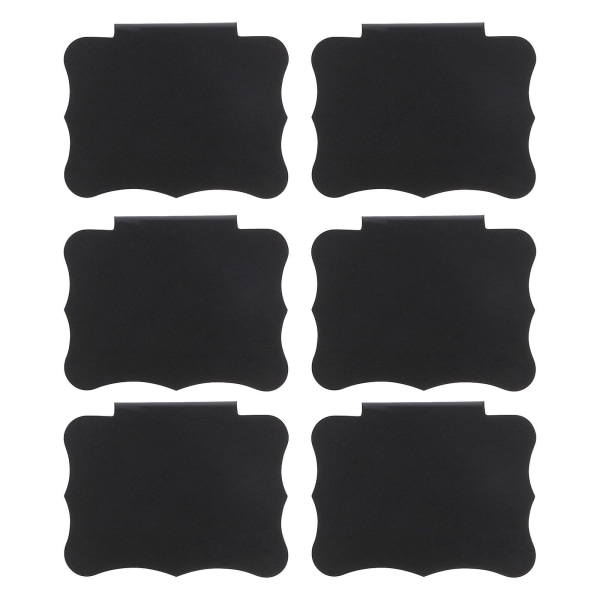 10-pack svarta clip-on etiketthållare korg etikettklämma plast hängande låda klämma (9X7cm, svart)