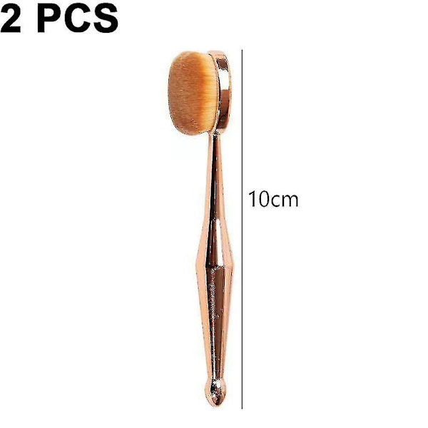 Mjuk borste sminkborste för foundation puder contour concealer rouge roséguld