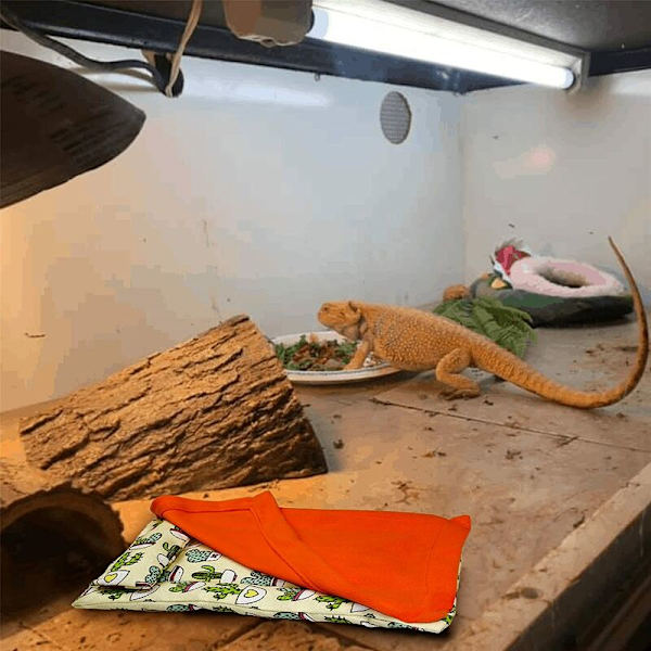 Tillbehör Filt Kudde och Matta Sovsäck Leopard Gecko Säng Smådjur (Orange)
