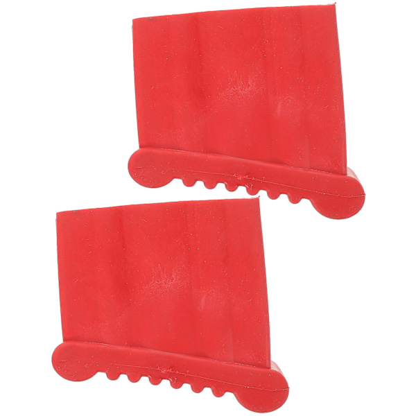 2-pakka tikkaiden jalka kumipehmusteet liukueste tikkaiden jalkapeite tikkaiden jalkasuojus tarvike (9X8.3CM, punainen)
