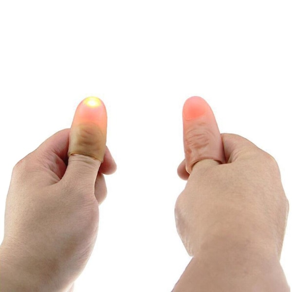 Stunt tommelfingerlys tommelfingerspids legetøj super skarpt blinkende fingerlys (tilfældig farve som vist på billedet)