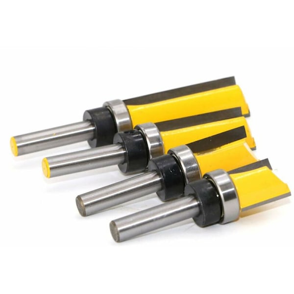 Finish Pattern Pattern Router Bit Set 8mm Shank Flush Trim Bit Wood Cutter, 4-Pack