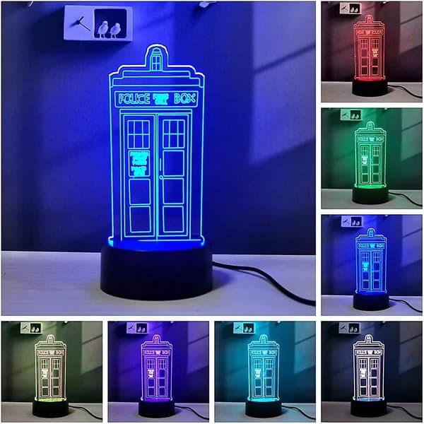 3D Illusion LED Natlampe til Soveværelset, RGB Farver