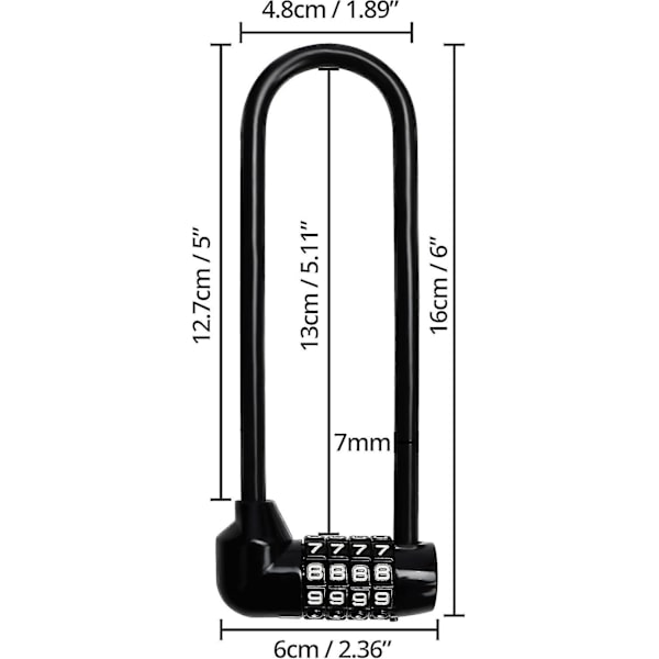 2-pack Heavy Duty 4-siffriga väderbeständiga kombinationshänglås