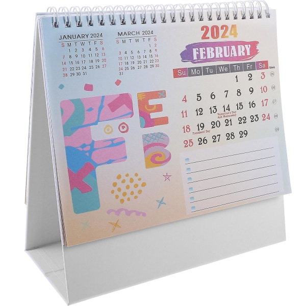 Kontorkalender skrivebordskalender dekorativ lodret kalender kontorskrivebordskalender (20,5X20,5CM, som vist i figur 3)