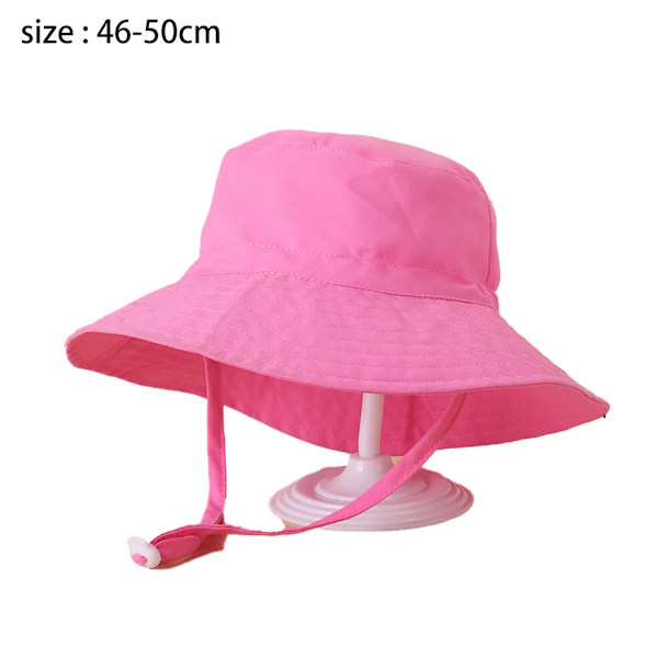Baby Solhatt UPF 50+ Solskydd Småbarn Sommarhatt Justerbar Flytande Strandhink för Spädbarn, Pojkar, Flickor, Barn, Rosa, S