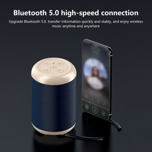 Ny intelligent röst Bluetooth-ljud bärbar subwoofer trådlös Bluetooth-högtalare-S Internet Hifi Stereo stöder-kort utökat lagringsutrymme (blå)