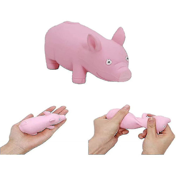 Elastisk grisventil leksak gris dekompression klämma leksak rosa