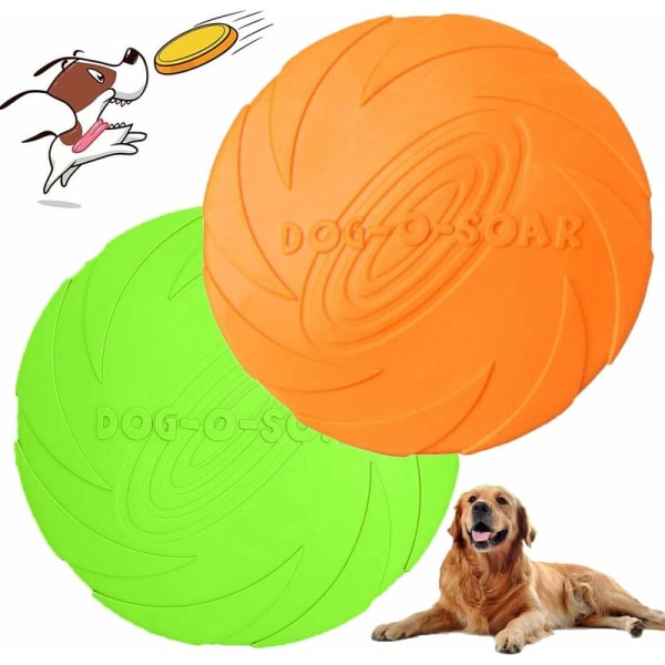 Hundskiva, frisbees för hundar, 2 st Hundleksaksfrisbee, för spel Sport Träningsaktivitet och utomhuslek, för små och medelstora hundar