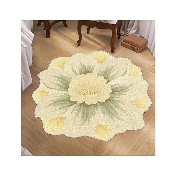 Kasmirsängmatta - Atmosfärisk blommig badrumsmatta - Blommig kudde 60 x 60 Stil 2