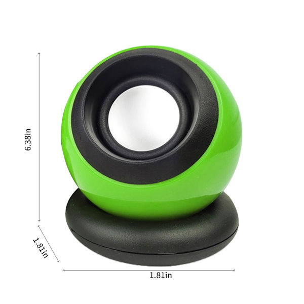 Mini och kompakt skrivbord 2.0 USB bärbar dator skrivbord liten högtalare Neutrals Magics Ball ljudsystem（Grön）