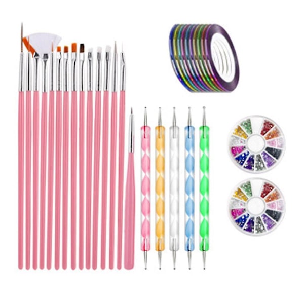 Nagelkonstborste Set Ultra Tunna Nagelpaljetter Nagelkonst Kits & Tillbehör