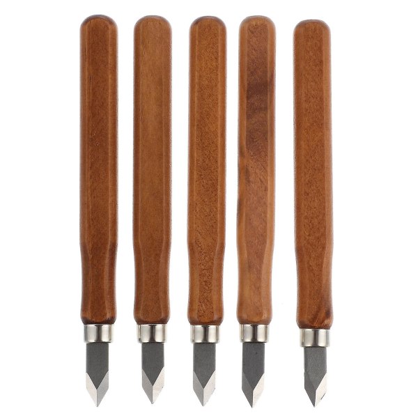5-pack träsnideri knivar, träsnideri verktyg, träbearbetning hobby konst hantverk knivar (13.50X2.00X1.00CM, som visas på bilden)