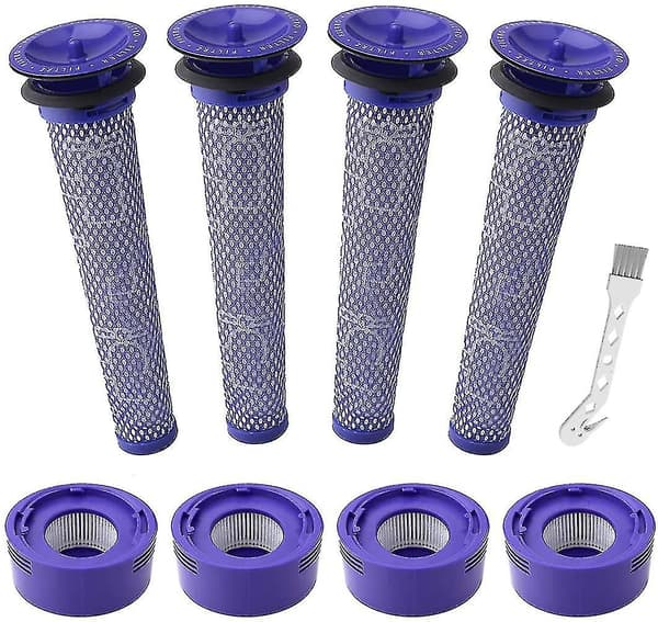 8-pack dammsugarfilter ersättningskit kompatibel med Dyson V7, V8