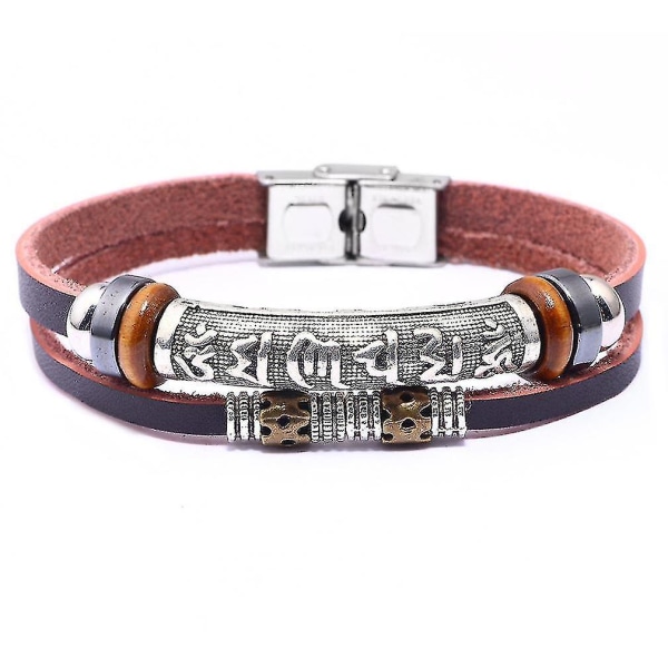 Ommani Pedmehum Bracelet For Men With Stainless Stell Buckle In Tradit