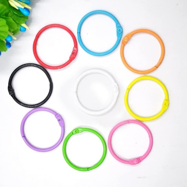 Bokringar, Färgglada Bokringar, Metall Bokringar, Binde Ringar, Binde Metall Ringar, För Anteckningsbok Scrapbooking Bok Binde Nyckelring, 20st