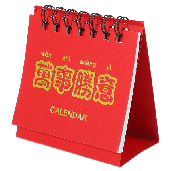 Mini Calendar 2024 Desktop Small Calendar Skrivebordskalender Mini-kalenderdekorasjon (10X7,5 cm, som vist i figur 4)