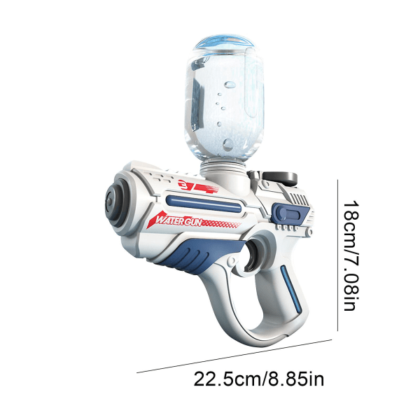 Sähkökäyttöiset vesipistoolit, 32 ft:n vesisuihkupistoolit 200 cc:n säiliöllä lapsille ja aikuisille, ABS-muovinen kesäuima-allaslelu (sininen)