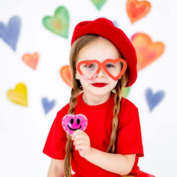 24 STK Valentinsdagsgaver til barn Hjertestressballer Squishy Squeeze Toys