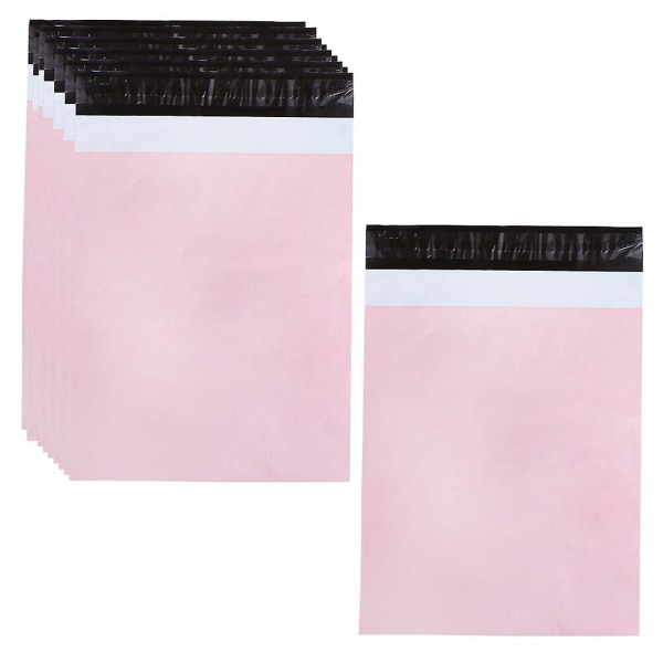 50 multifunktionella postpåsar, expressförpackningspåsar, leveranspåsar (rosa, rosa)