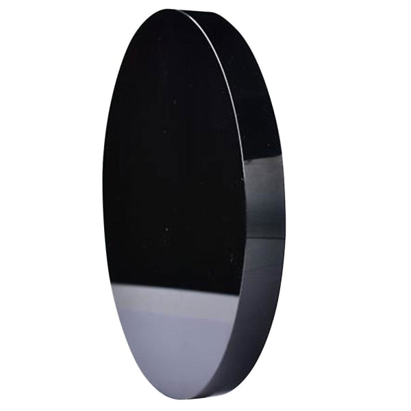 Obsidian speil rundt speil spådomsspeil meditasjonsspådom uten ramme (12.00X12.00X1.00CM, svart)