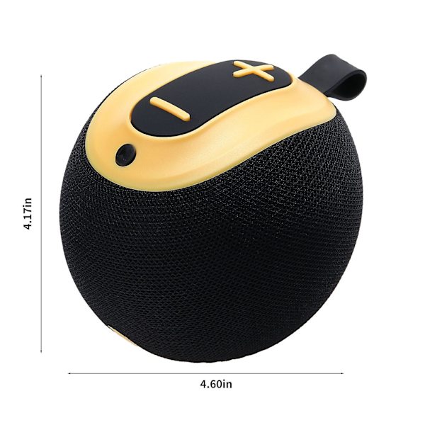 TG623 Rund bollhögtalare Utomhus Bärbar Present Subwoofer 2 Kanaler Trådlös Bluetooth-högtalare 20240956（Gul）