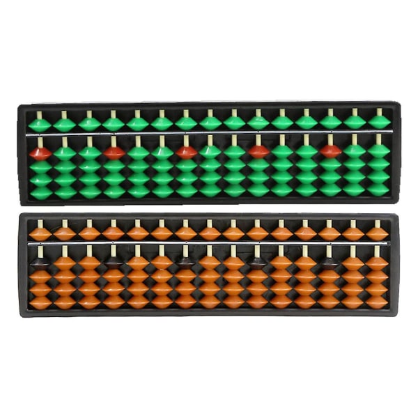 2-pakkauksen opetuksellinen pieni abacus monitoiminen aritmeettinen abacus perinteinen abacus (23,4x6,5cm, vihreä)