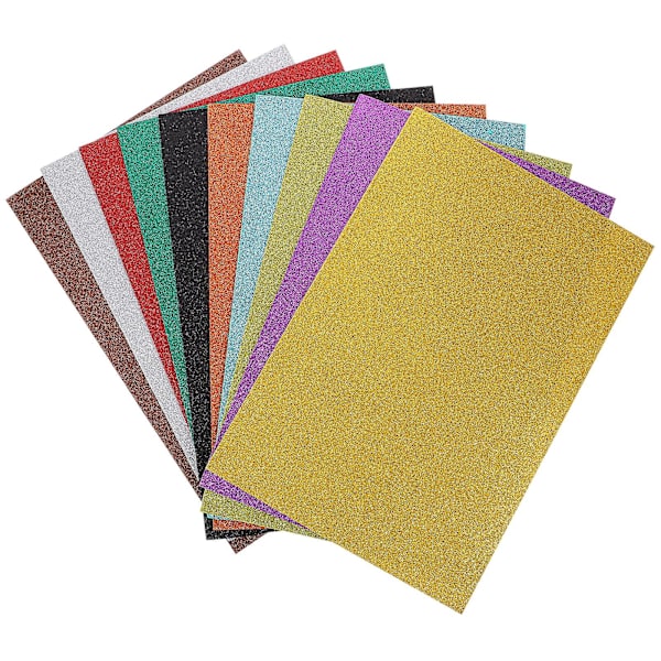 10 ark Eva blandad färg förtjockad färg guld pulver svamp papper hantverk DIY råvaror (M, som visas på bilden)