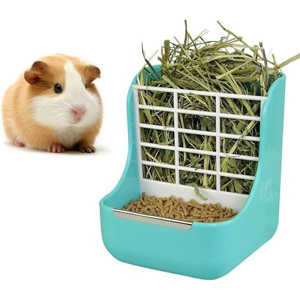 Foderautomat för husdjur, kanin, hö, hamster, höskål för marsvin och andra smådjur