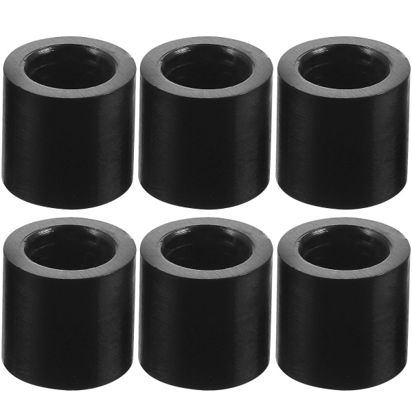 6-pack professional billiard cue ring plastic snooker cue ring billiard accessories (1.30X1.30X1.20CM, black)