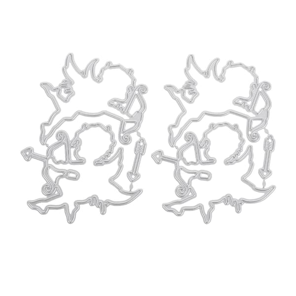 2st Änglavingar Stansform Scrapbook Stencil Stans (0.1X6.5X9.1CM, Silver)