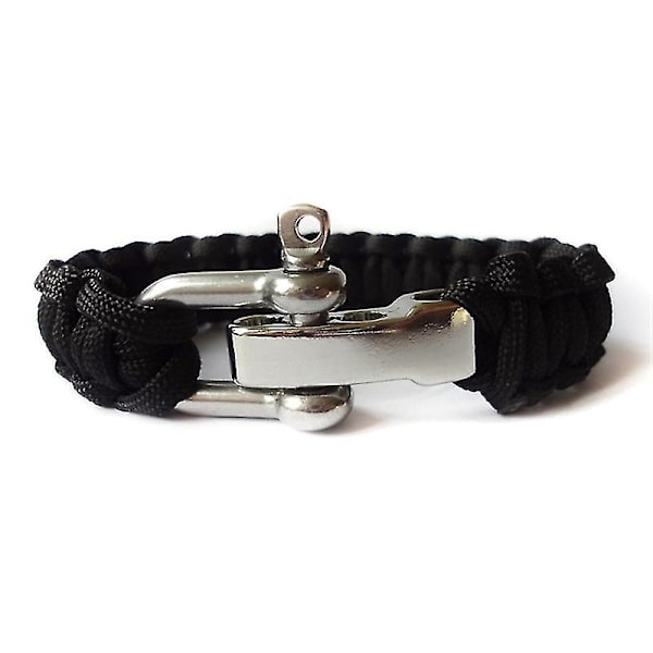 Udendørs Camping Rustfrit Stål Armbånd Mænd Paracord Faldskærmstov W（1）