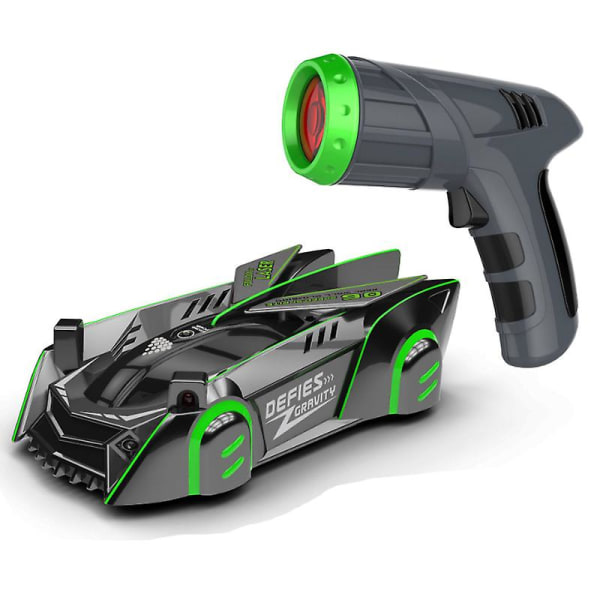Fjärrkontroll racing väggklättring bil fjärrkontroll laserpistol stunt jul leksakgrå (grå)