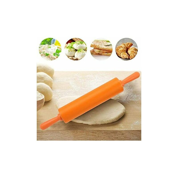 Klibbfri Silikon Kavel för Deg Bröd, Kakor, Fondant, Pizza (Orange)