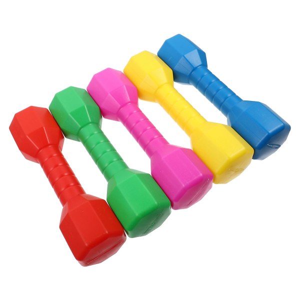 5-pak børns plastik håndvægte børnehave sportsudstyr (18.00X5.00X5.00CM, flerfarvet)