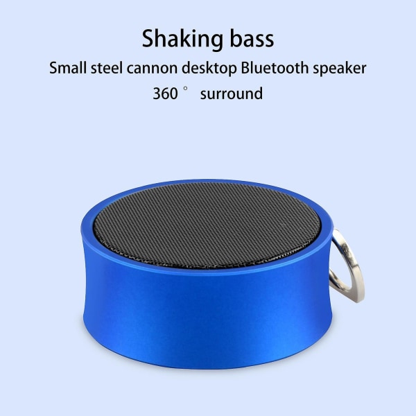 5.0 Schackmodell Bluetooth Audio Utomhus Bärbar Mini Stål Subwoofer Plug-in Audio Desktop Audio（Blå）