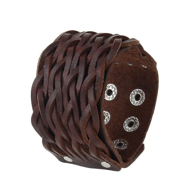 Woven Leather Men Bracelet Jewelry Multi-layer